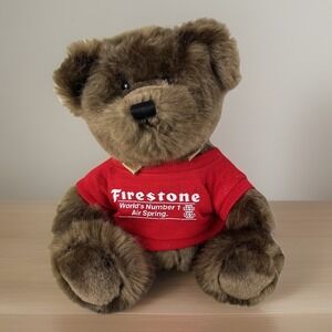 FIRESTONE Tires Advertising Plush Brown Bear Steven Smith Stuffed Animal Toy